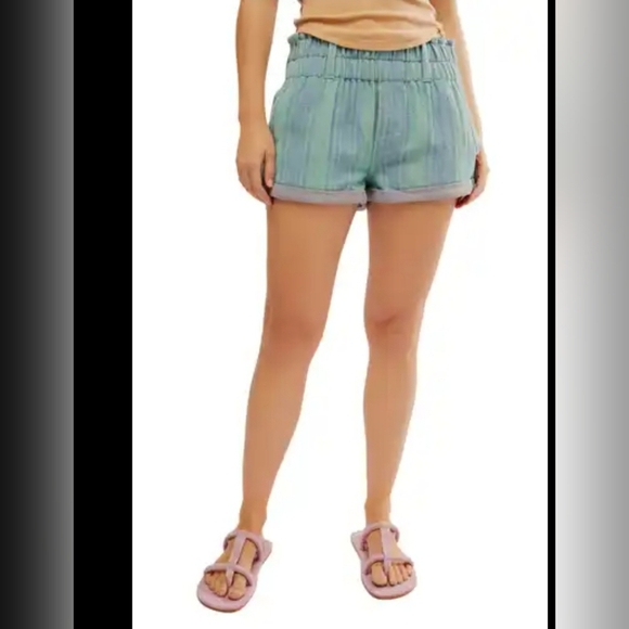 Free people We The Free Solar Flare Baja Striped Shorts size XS brand new - Picture 2 of 6